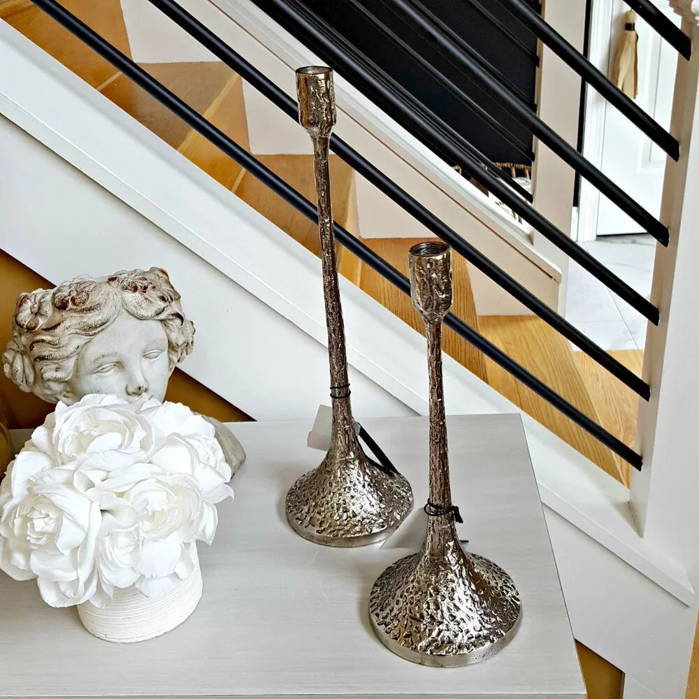 NEW! BOHO Farmhouse SOLID METAL Candlestick HOLDERS